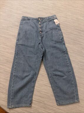 We the free High-Waisted Button-Fly Wide Leg Jeans Light B osaka mid rise barrel